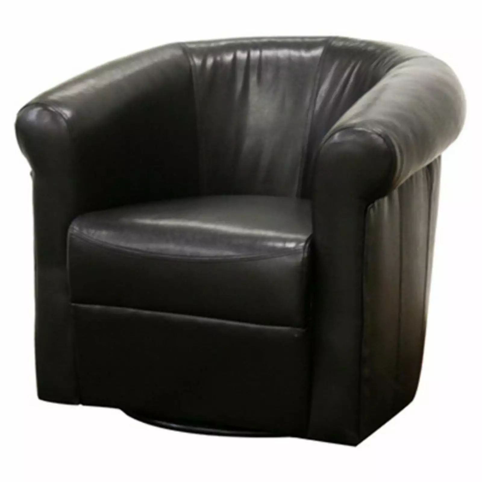 Baxton Studio Julian Faux Leather Club Chair Black Modern Decor