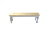 NANTUCKET 36-Inch Coastal Wood Bench Beach Cottage Decor Benches Ezekiel and Stearns