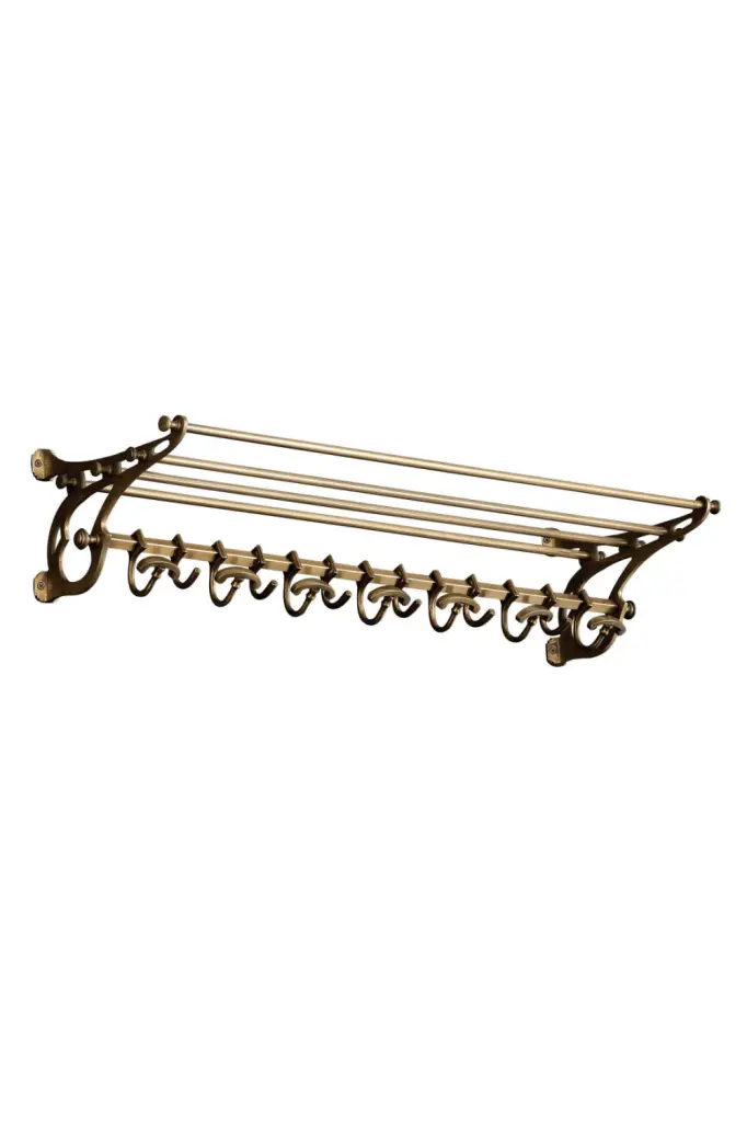 Eichholtz Hudson Brass Coat Rack Large Elegant Entryway Decor