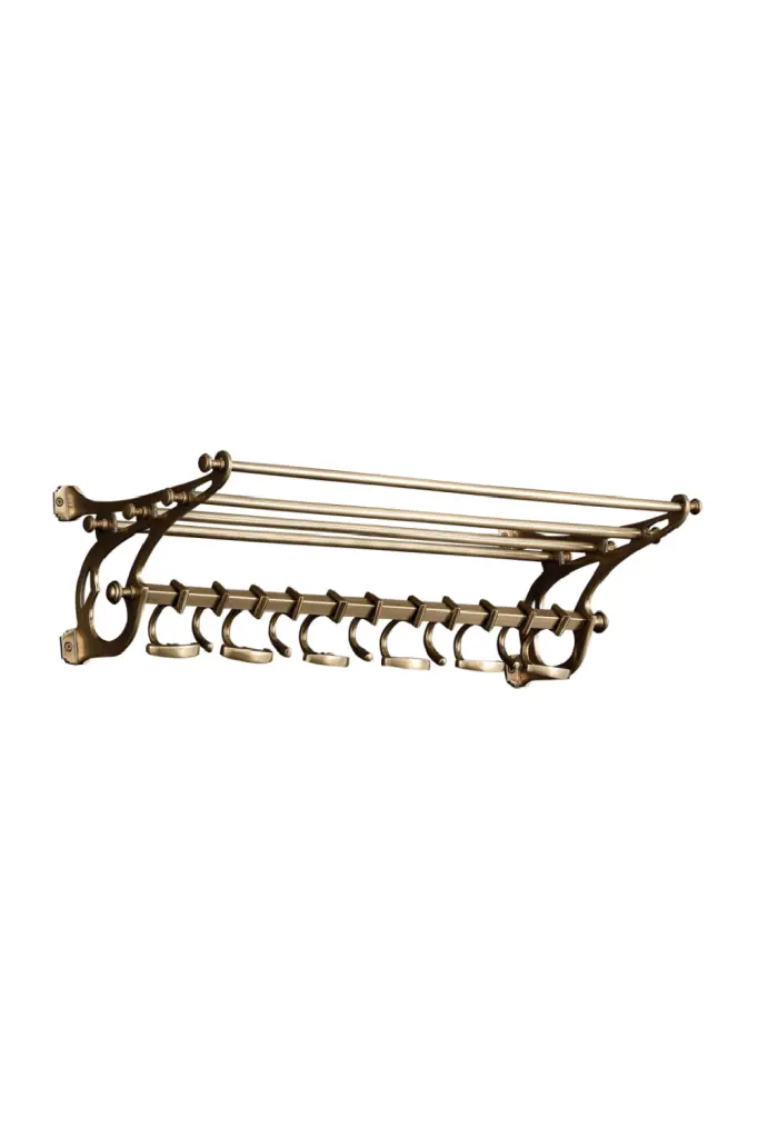 Eichholtz Hudson S Brass Coat Rack Stylish Wall Mounted Organizer