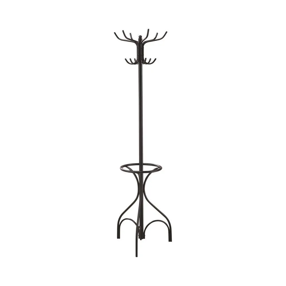 Kiefer Coat Rack 12 Hooks Black Wall Mounted Entryway Organizer
