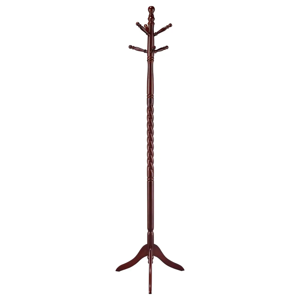 Riona 2-tier Coat Rack Merlot Space Saving Entryway Organizer