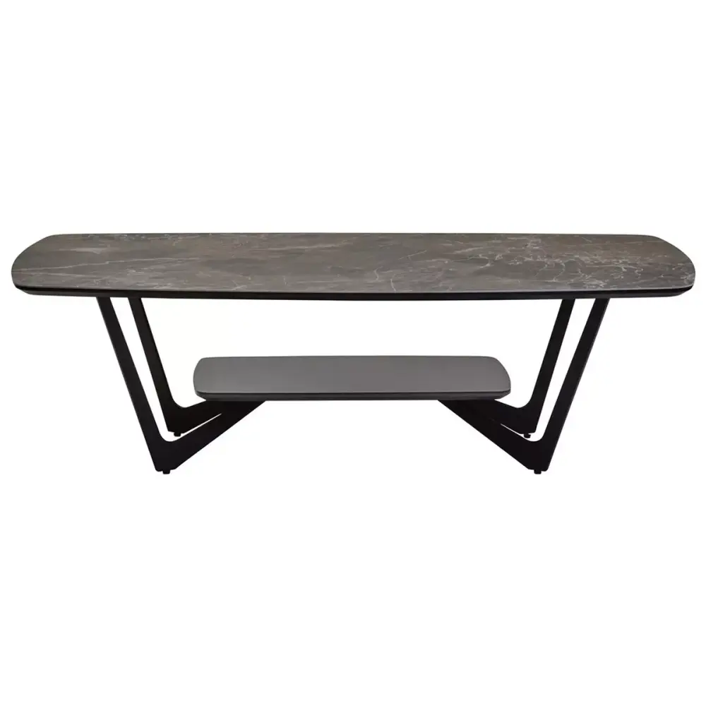 Imperia Grey Earthenware Marble Effect Coffee Table