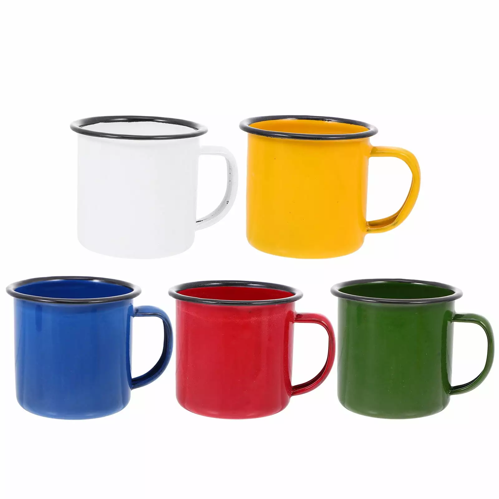 Mug Cup Enamel Coffee Camping Mugs Drinking Vintage Tea Metal Water Set Tin Campfire Retro