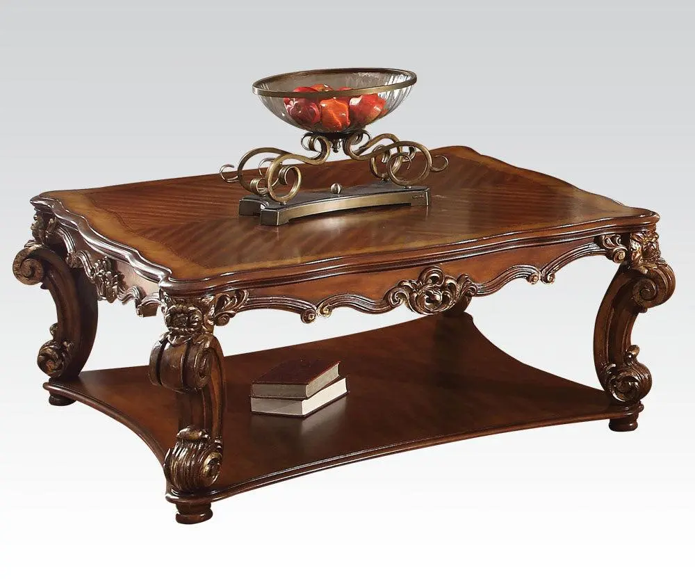 Acme Vendome Cherry Square Coffee Table 82002 - Stylish Living Room Centerpiece