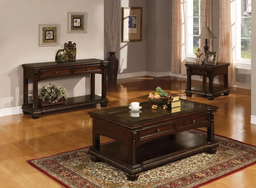 Anondale Cherry Coffee Table - Modern Wood Living Room Furniture