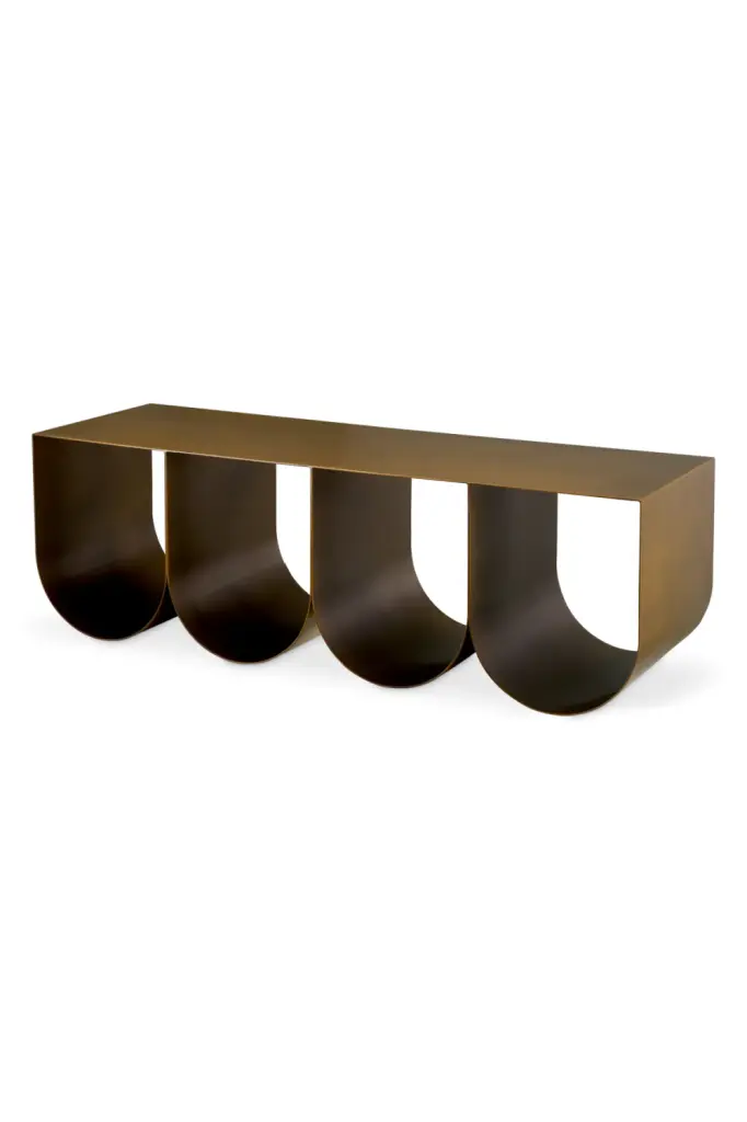 Brushed Brass Coffee Table Eichholtz Rafaello Elegant Living Room Furniture