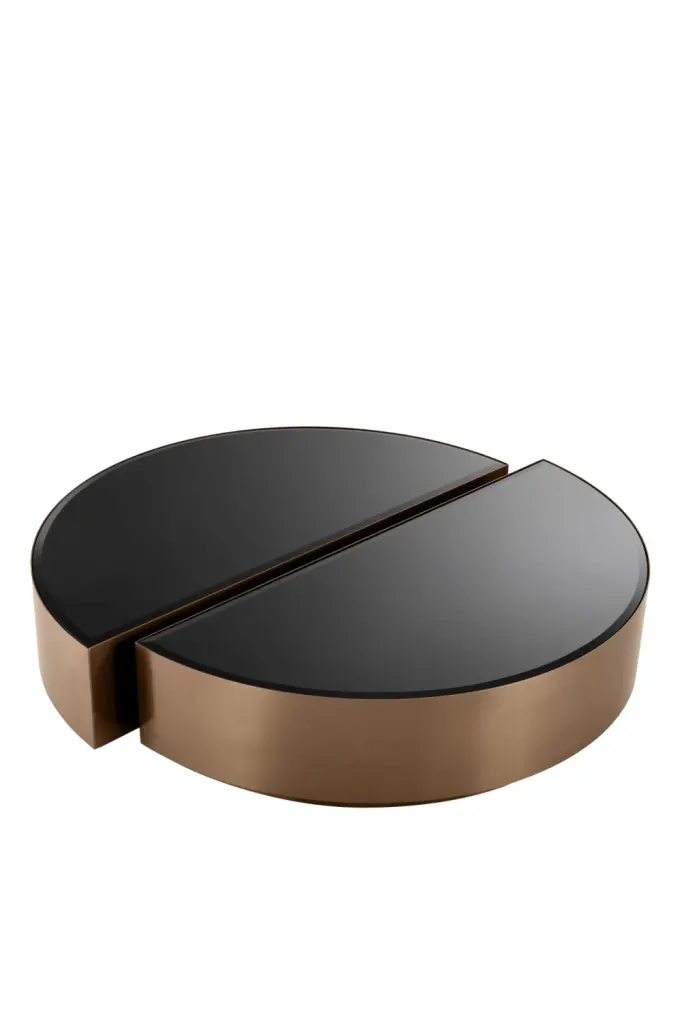 Eichholtz Astra Round Copper Coffee Table Contemporary Living Room Centerpiece