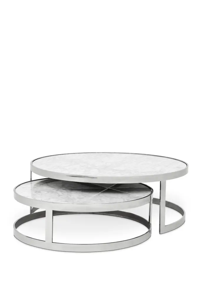 Eichholtz Fletcher Nesting Marble Coffee Table Set Living Room Furniture