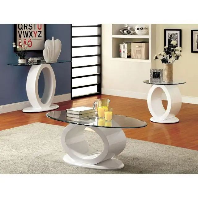 LODIA III White Coffee Table Modern Living Room Table