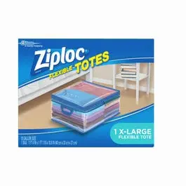 XL 10-Gallon Flexible Storage Tote Handles Ziploc