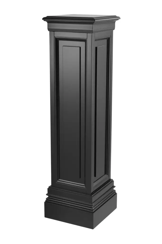 Black Wooden Column Large Eichholtz Salvatore Modern Pillar