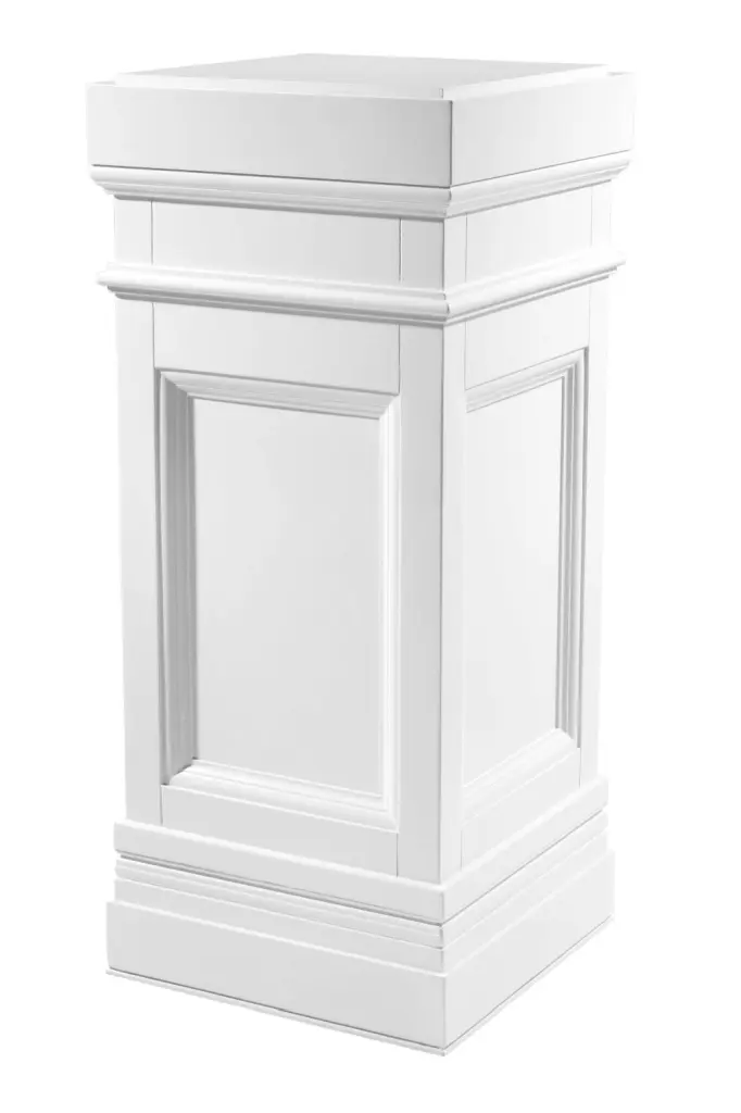 White Wooden Column Eichholtz Marceau Decorative Pillar