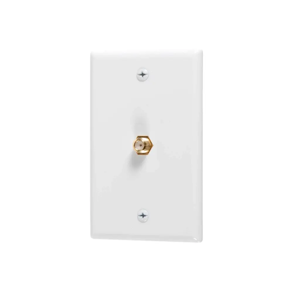 75 OHM Jack and Plate, Alabaster