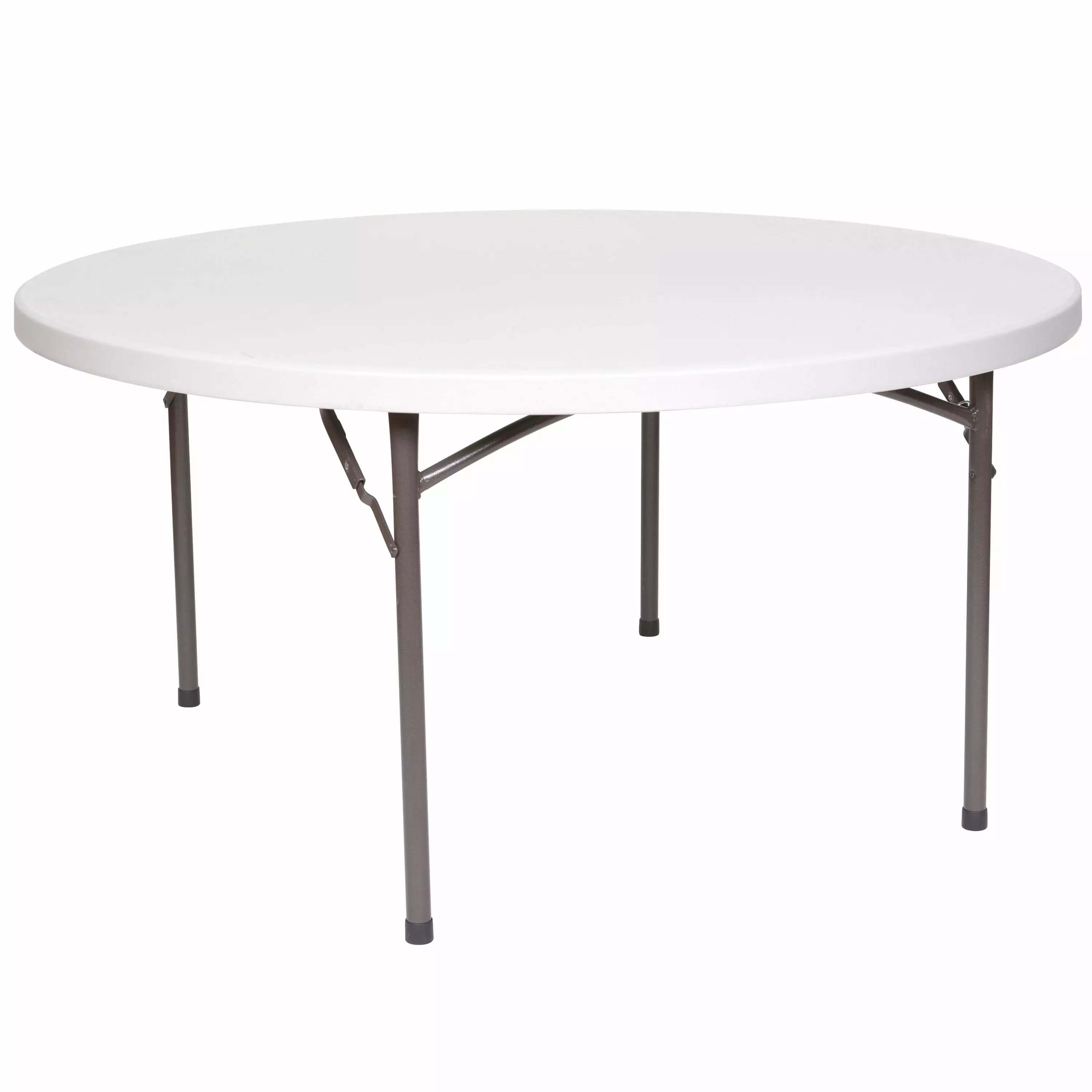 Rhino Plastic Table - 71 Round - White Granite - Heavy Duty Folding Table