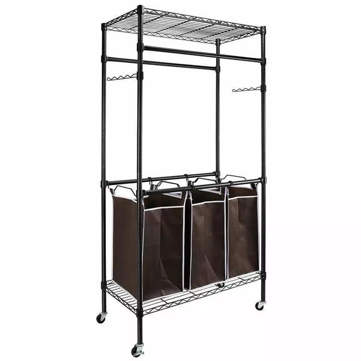 Heavy-Duty Sorting Hamper Commercial Grade Clothes Rack Laundry and Storage YTTX