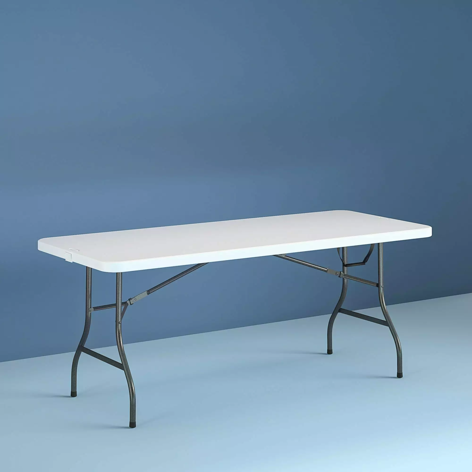Cosco 8 Foot Centerfold Folding Table - White Heavy Duty Pack 2