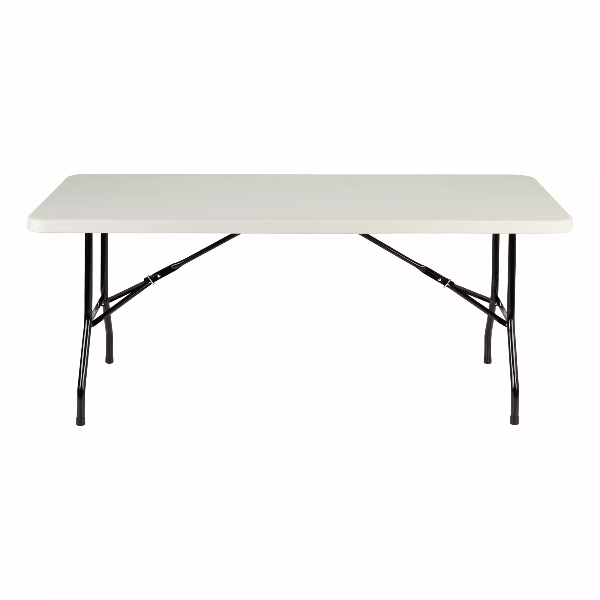 Norwood Commercial Furniture 6 ft Multipurpose Indoor Outdoor Heavy Duty Portable Rectangular Blow Molded Plastic Folding ...