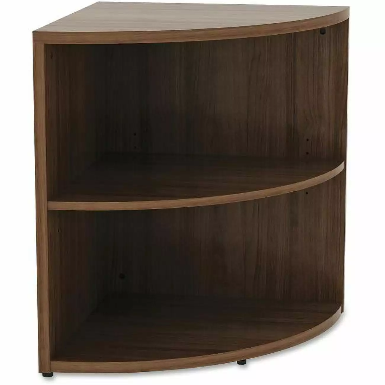 23.6 x 29.5 Inch Corner Bookcase Walnut - Compact Storage Shelf Small Spaces Newestedition