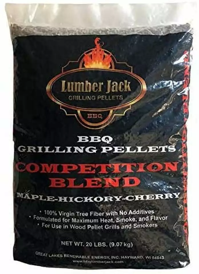Lumber Jack Competition Blend Maple-Hickory-Cherry BBQ Grilling Pellets 20 lbs Smokers