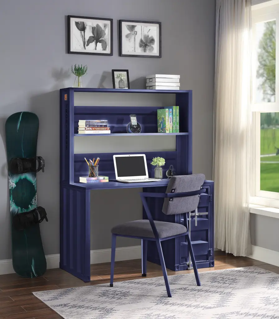 Cargo Blue Desk Hutch Home Office or Study Room