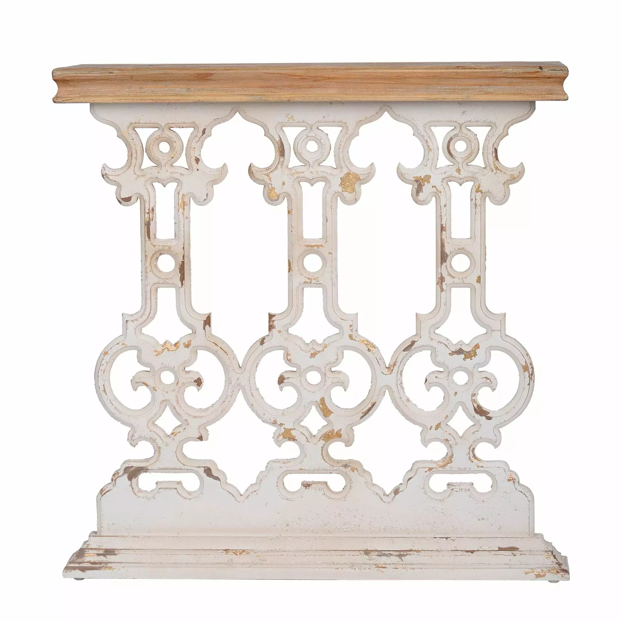32 Inch Console Table Fir Wood Traditional Scrollwork Antique White Finish Console Bed Bath & Beyond