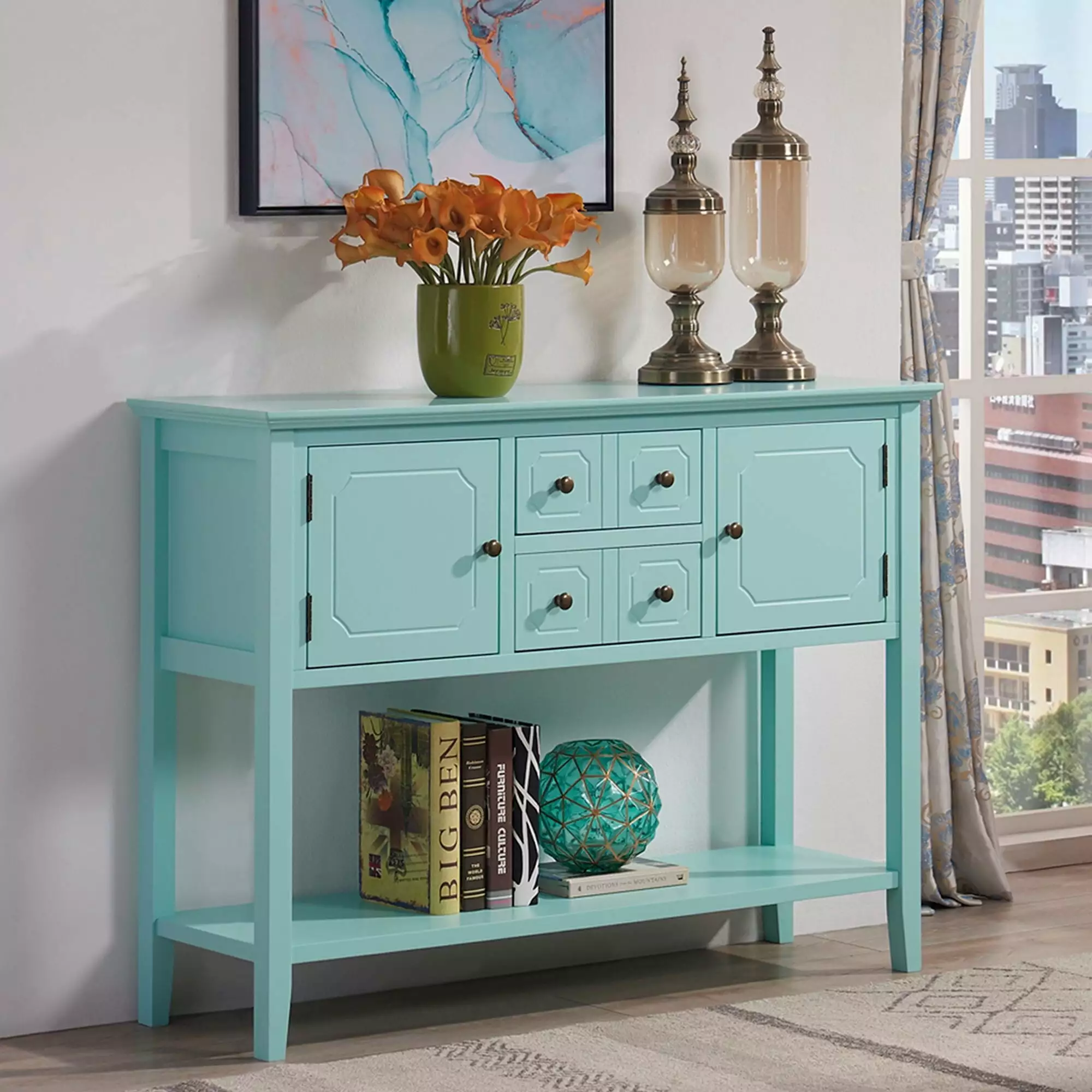 Modern 45.91 Inch Console Table - Sleek Living Room or Entryway Furniture Console Bed Bath & Beyond