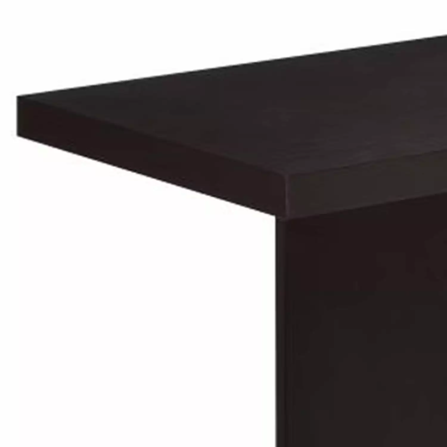 Benzara Contemporary Sofa Table Pedestal Base Cappuccino Brown - Modern Design Console