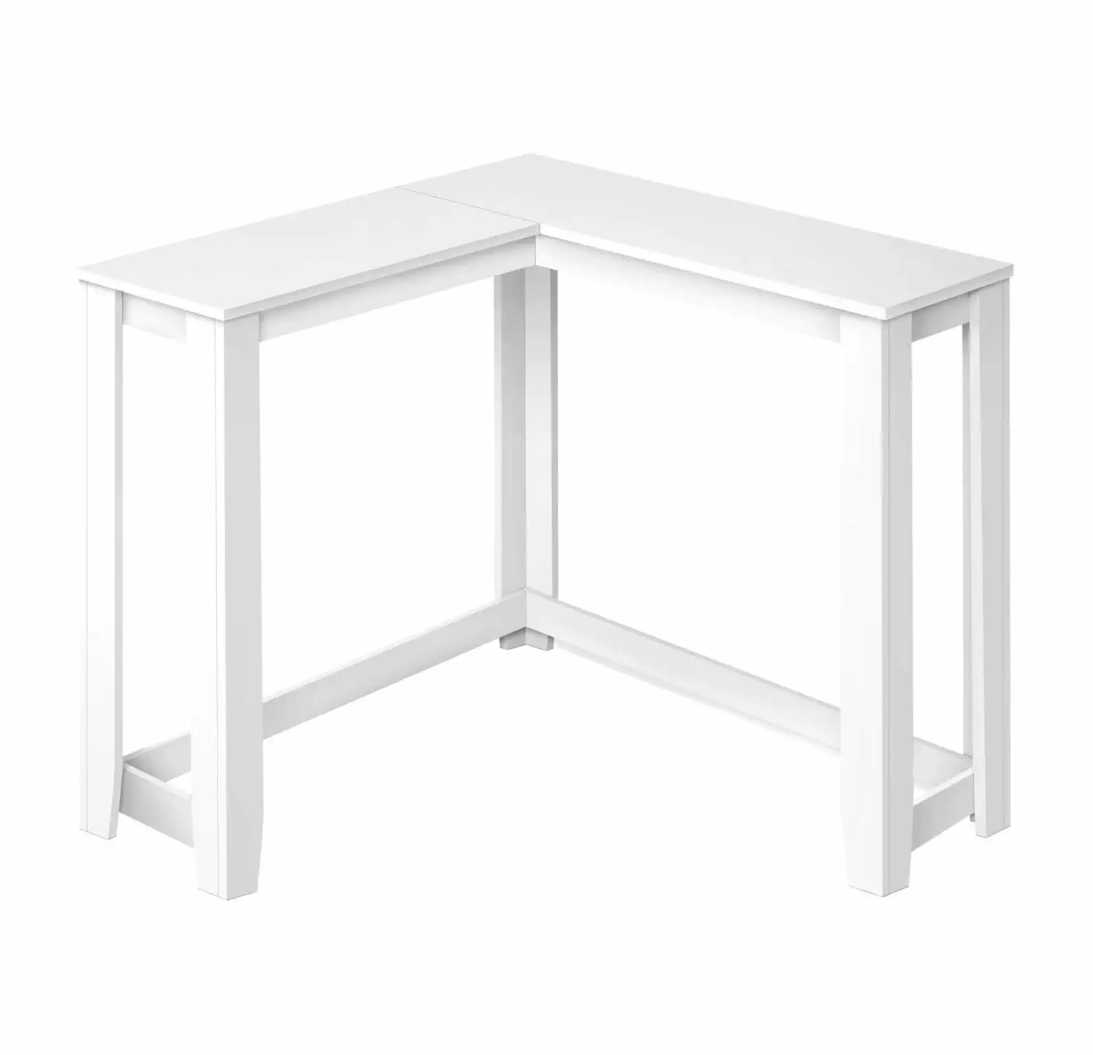 CintBllTer 3656 Accent Table - Narrow White Laminate Console Table Entryway and Living Room Console