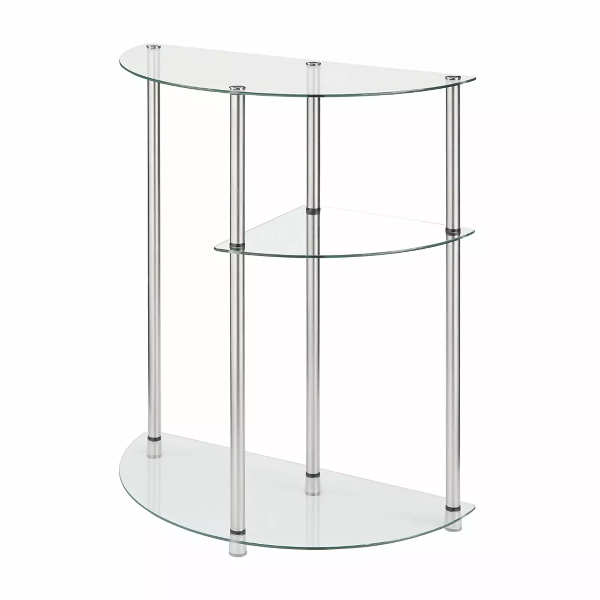 Ergode Designs2Go Classic Glass 3 Tier Display Entryway Table Console