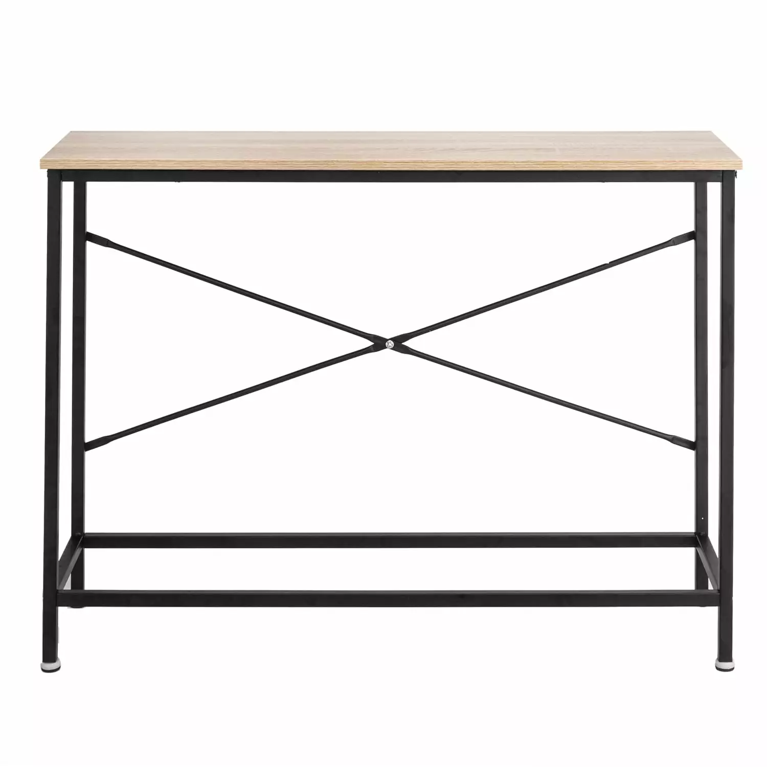 UBesGoo Console Entryway Sofa Coffee Tables Entryway Hallway Foyer Wood and Metal Frame Oak and Black Console FCH