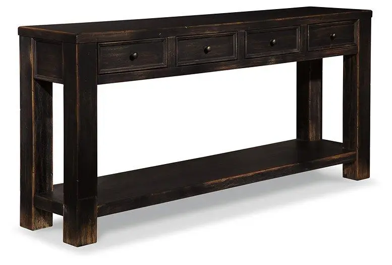 Gavelston Sofa Console Table - Narrow Entryway Table Storage Shelf