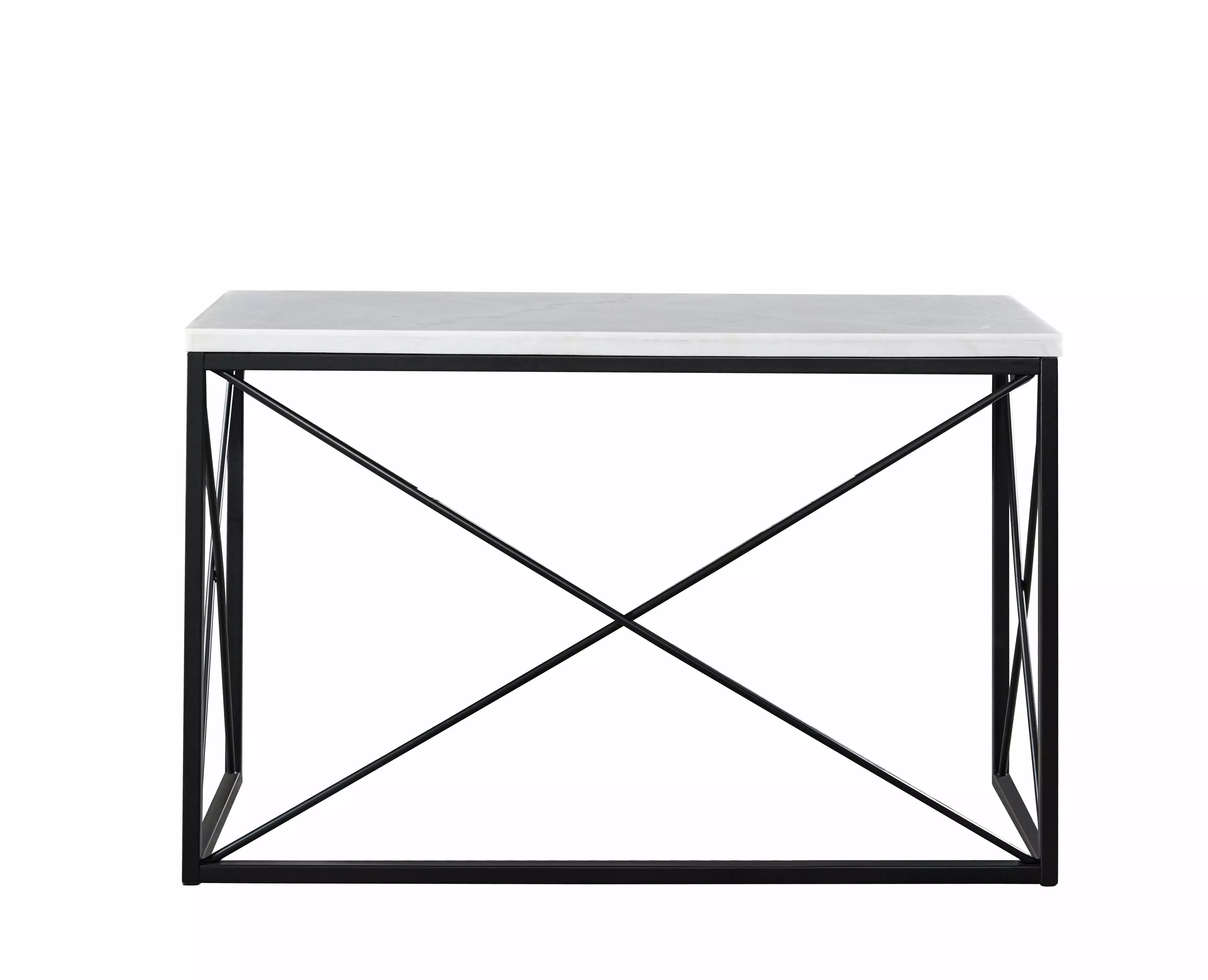 White Marble Top Rectangular Sofa Table Modern Living Room Console Console Jamini