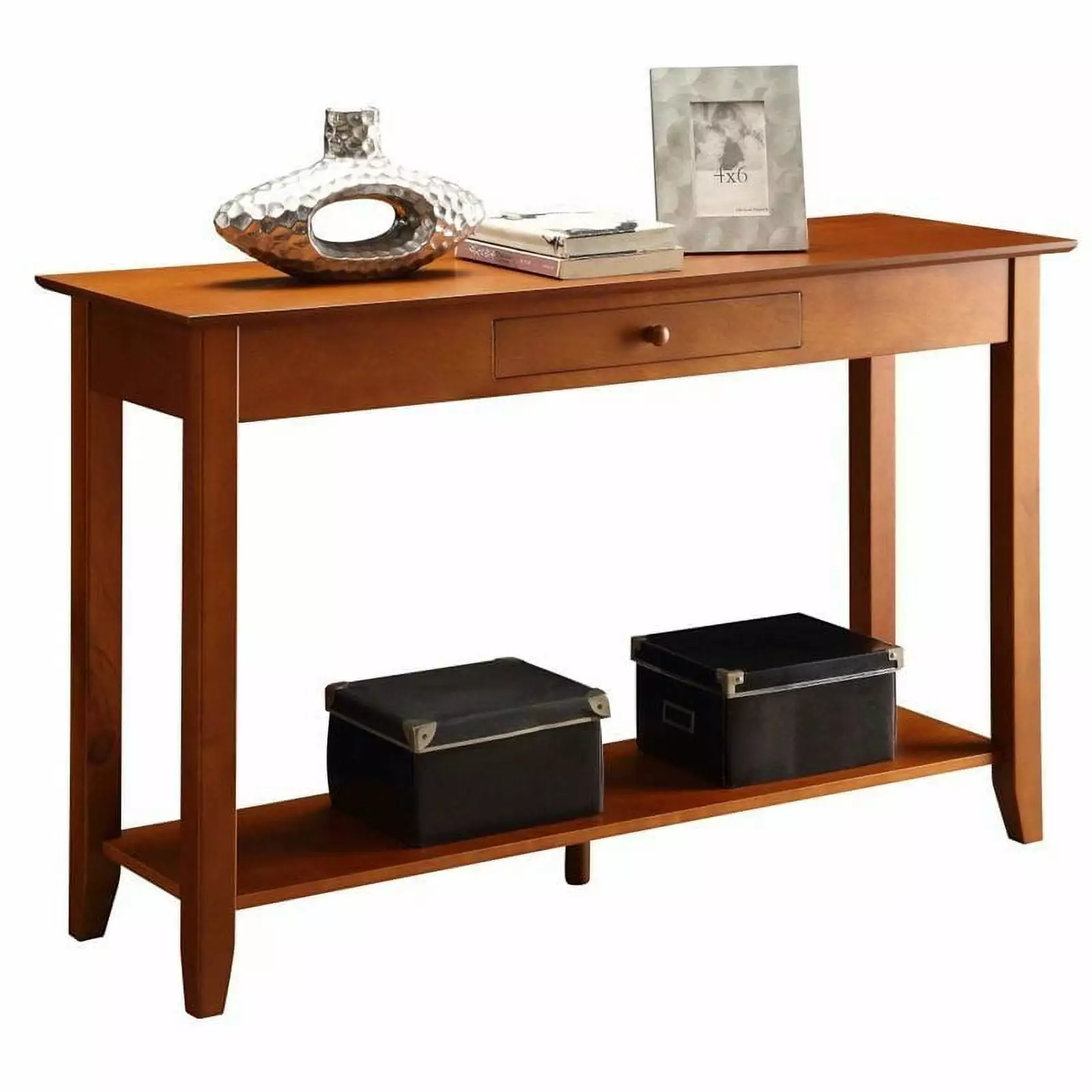 Pemberly Row Console Table Cherry Classic Living Room Furniture Console