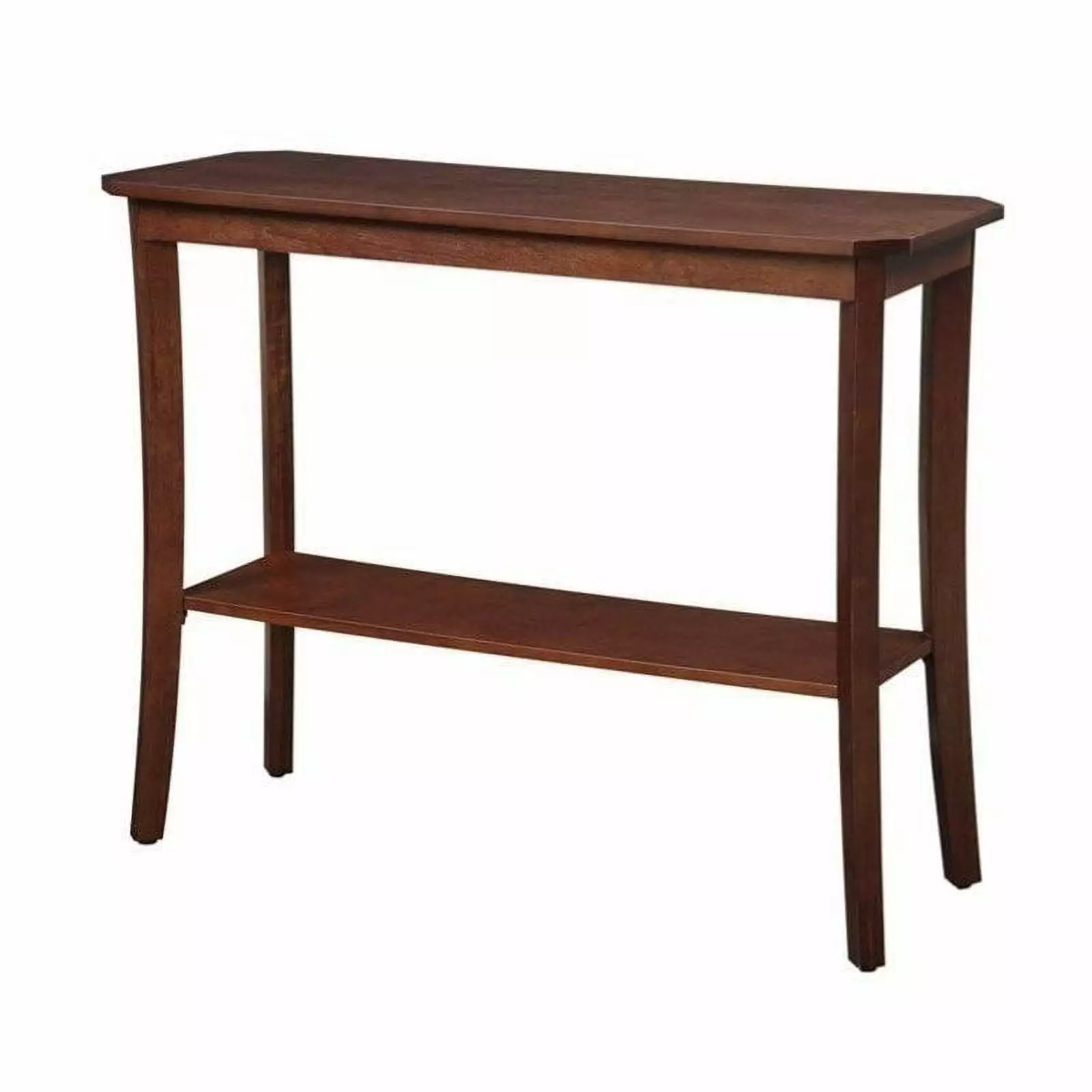 Pemberly Row Console Table Mahogany Finish Living Room or Entryway Console