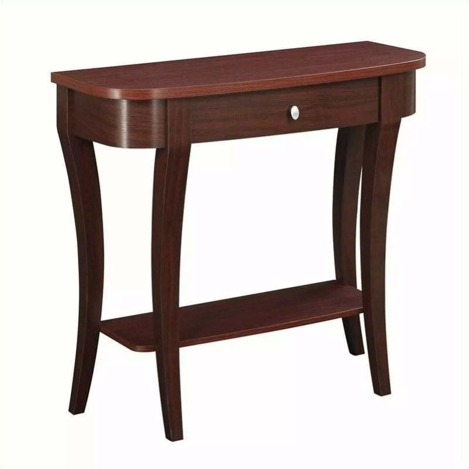 Pemberly Row Mahogany Console Table Traditional Sofa Table Entryway Console