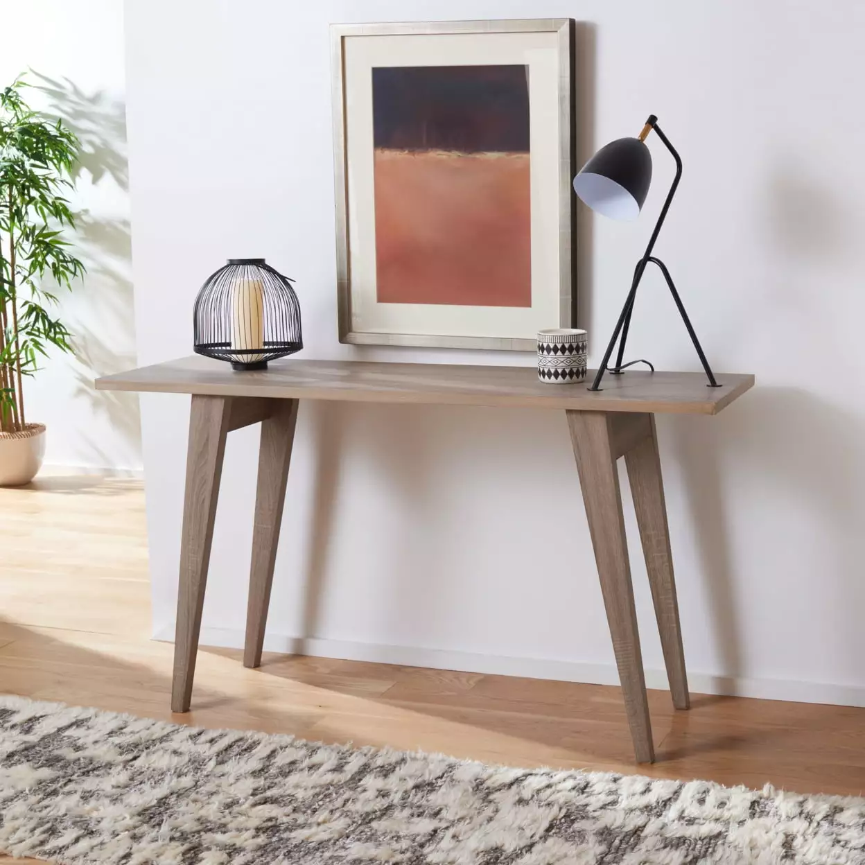 Safavieh Manny Wood Console Table Living Room Entryway Hallway Console