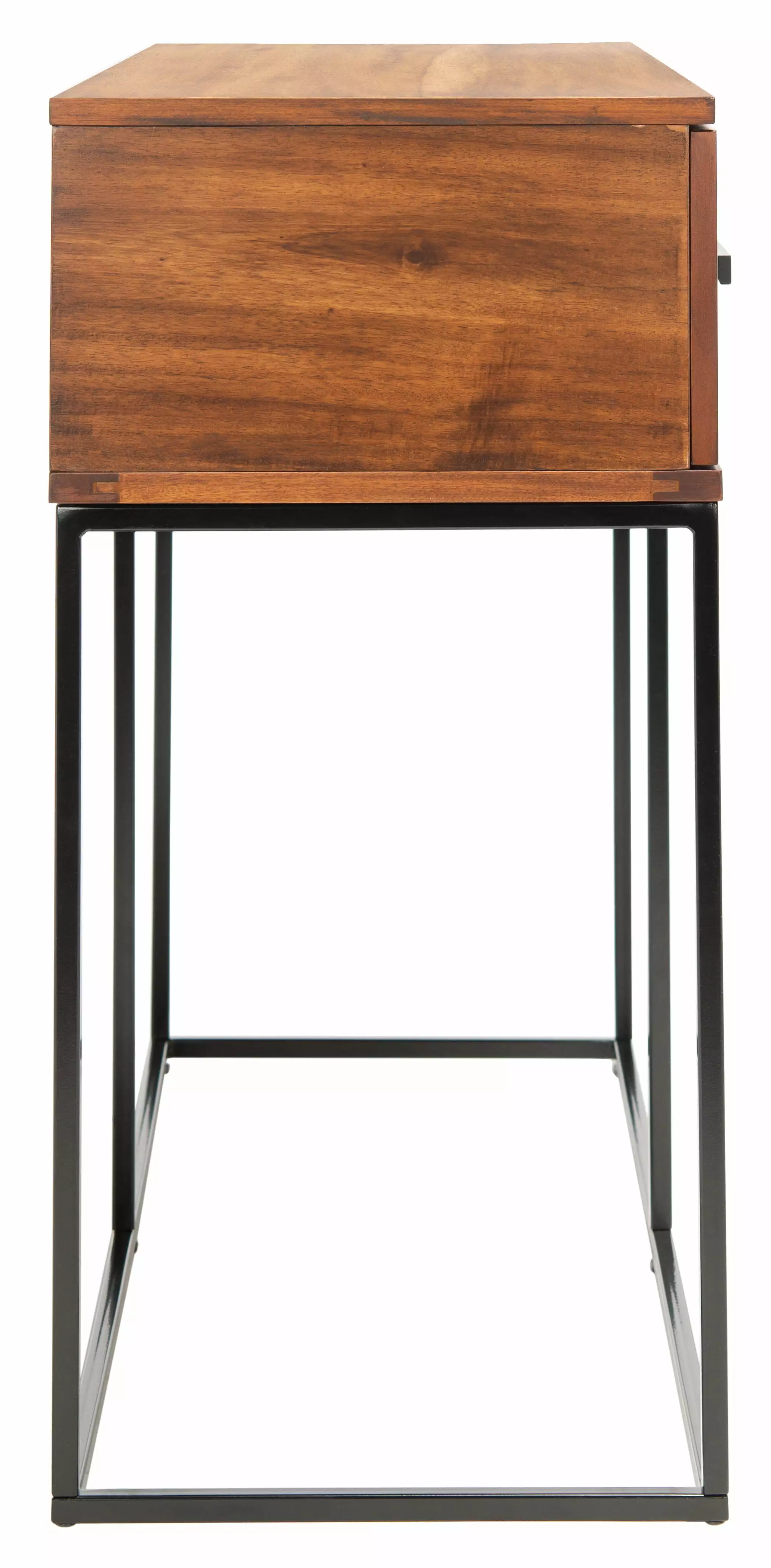Safavieh Marquise Brown Black Legs Wood Console Table Drawer 42 Inch Wide Entryway Table Console