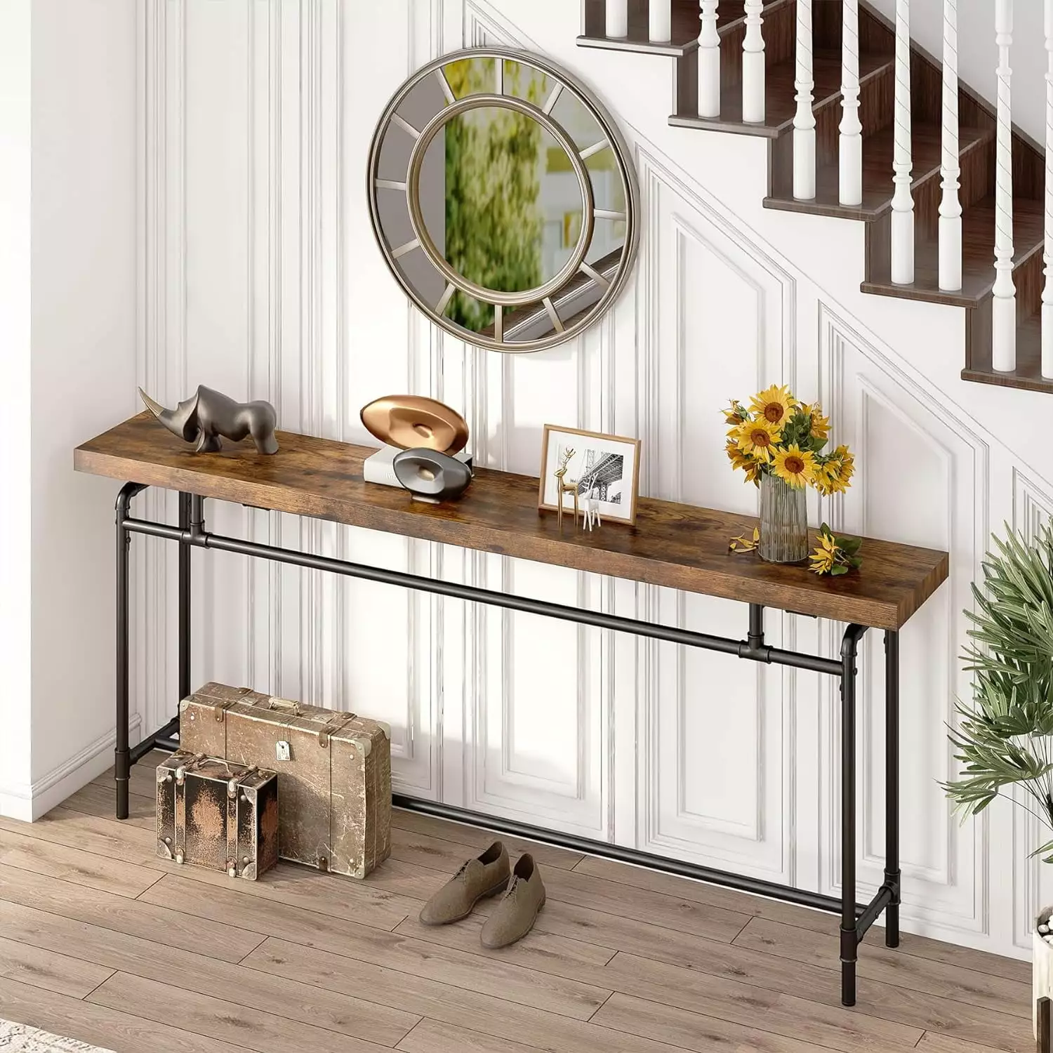 Tribesigns 70.9 Inch Extra Long Console Table Sofa Entryway Hallway Living Room Console