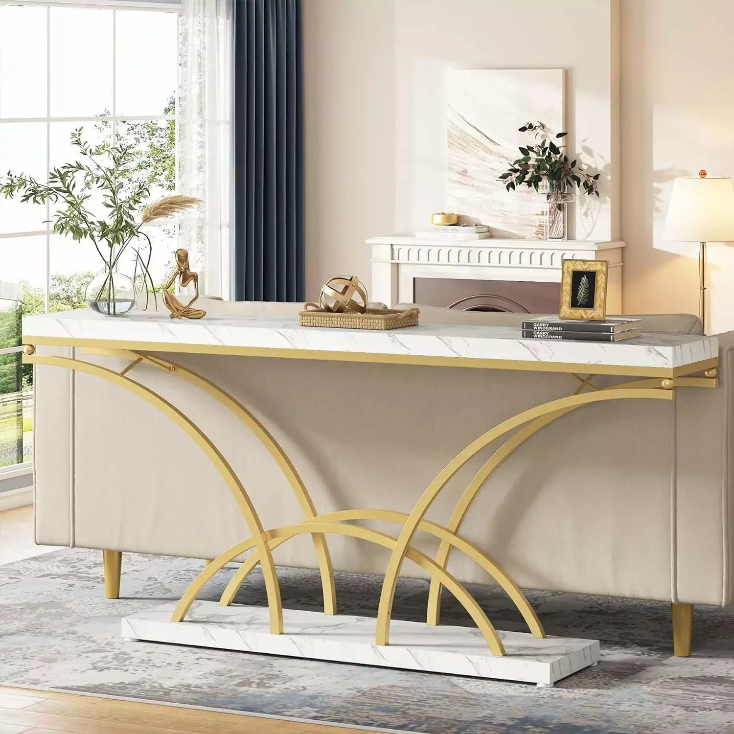 Tribesigns 70.9 Inch Narrow Sofa Table Extra Long Console Table Entryway Console