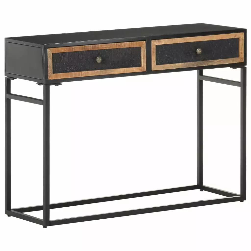 vidaXL Solid Mango Wood Console Table 39.4x13.8x29.5 Entryway Furniture Console