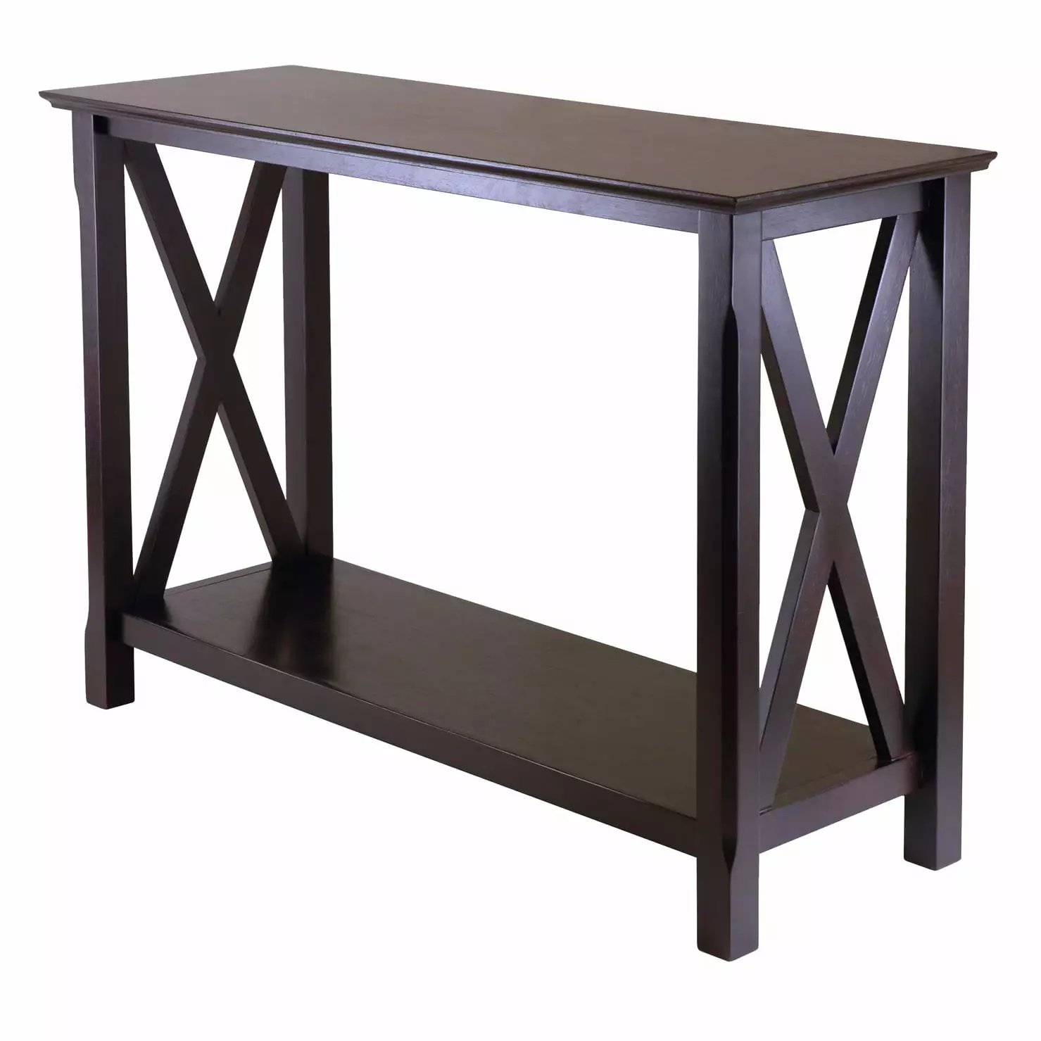 Winsome Wood Xola X-Panel Console Table Cappuccino Finish Console