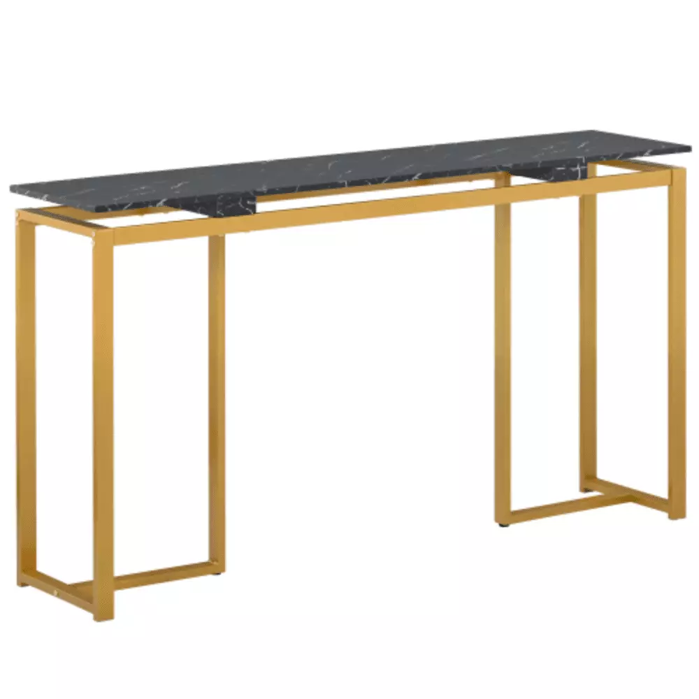 63 Inch Extra Long Modern Console Table Metal Frame Entryway Living Room Console YRWL