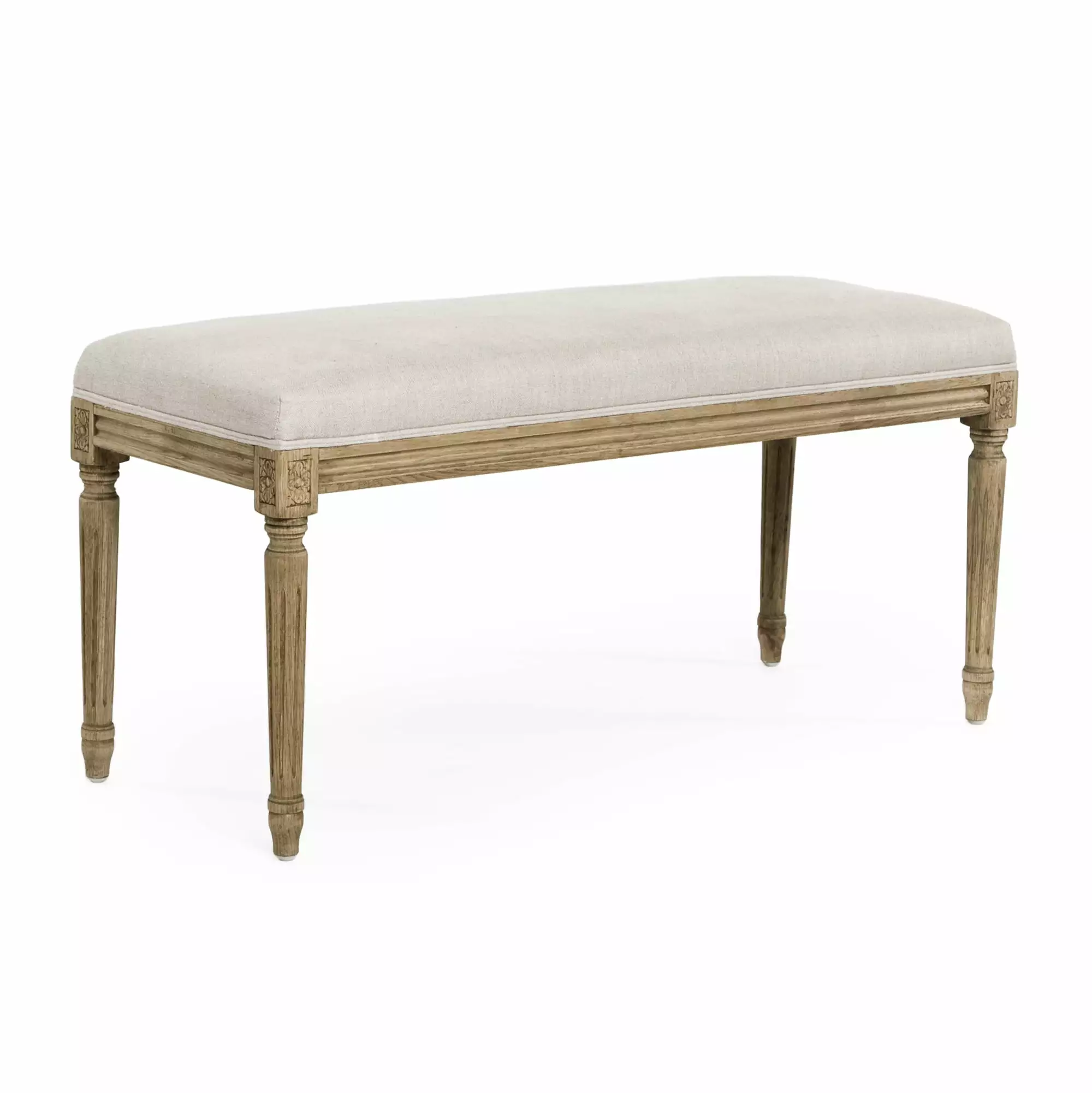 Zentique 40 Brown Contemporary Lille Bench Square Border Benches