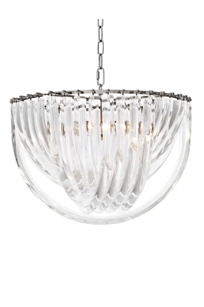 Eichholtz Murano Lucite Loop Chandelier Contemporary Decor