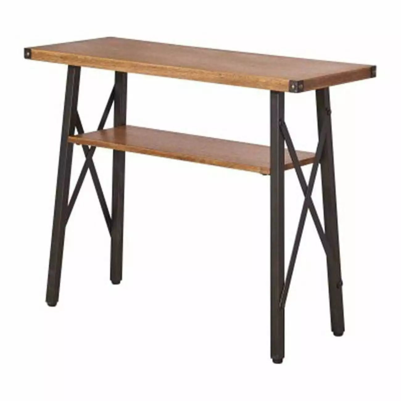 International Caravan QJ-380-WT-CY Hamburg Contemporary Laredo Oak Console Table Brown Console