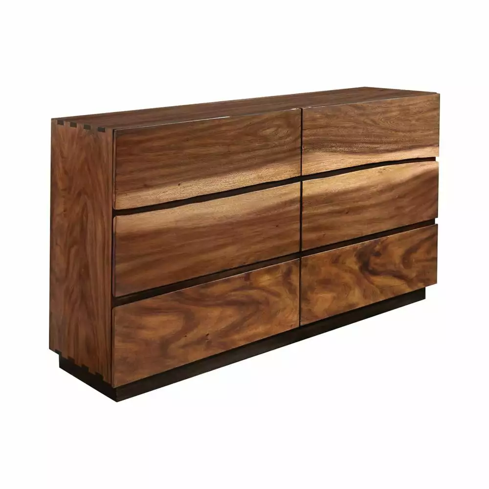 Winslow 6-Drawer Dresser Smokey Walnut and Coffee Bean Finish Coaster Company