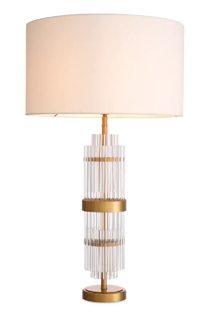 Clear Glass Table Lamp Eichholtz East Minimalist Home Office Lighting