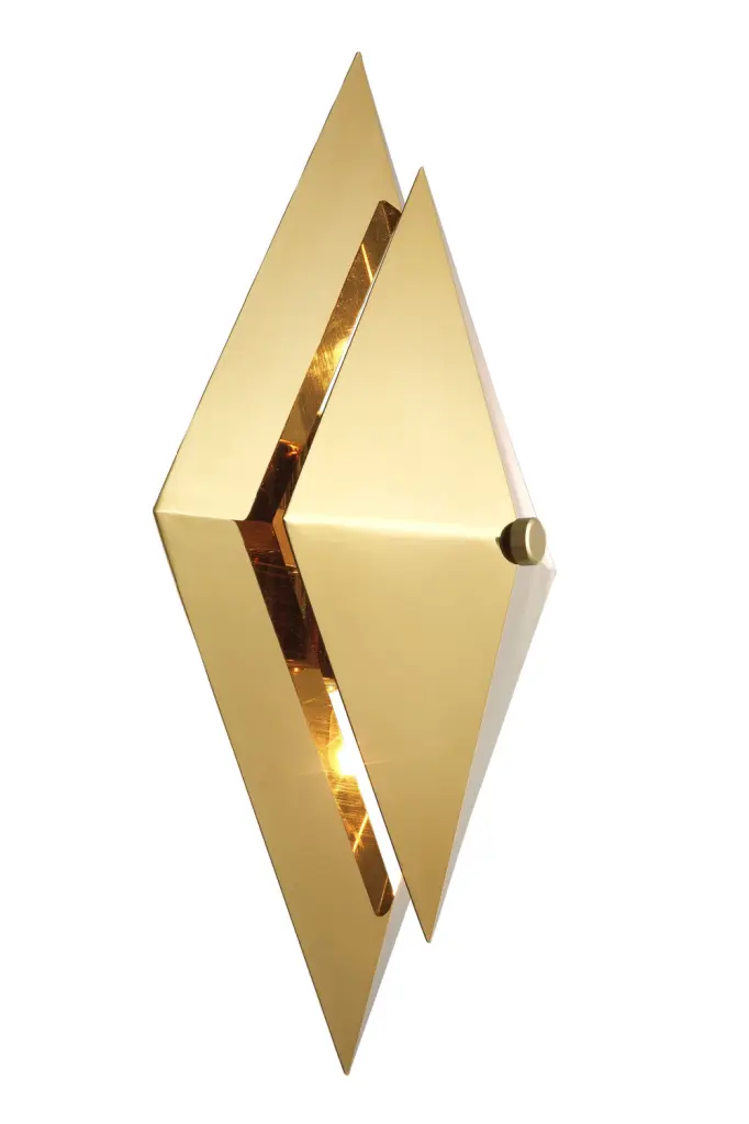 Gold Rhombus Wall Lamp Eichholtz Augustas Contemporary Lighting