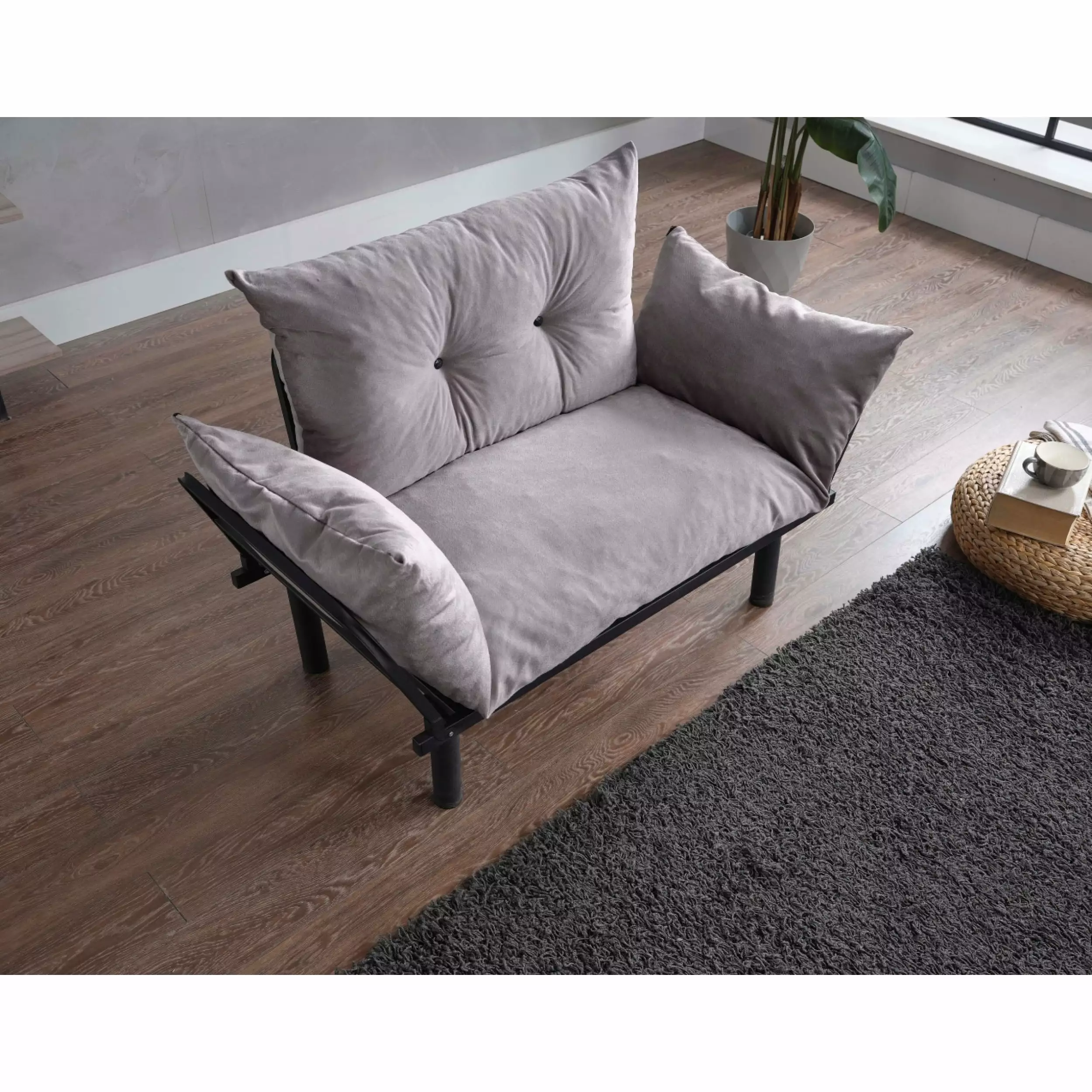 Sona Futon Love Seat 19241 Comfortable Convertible Sofa Bed Small Spaces Futons Miekor